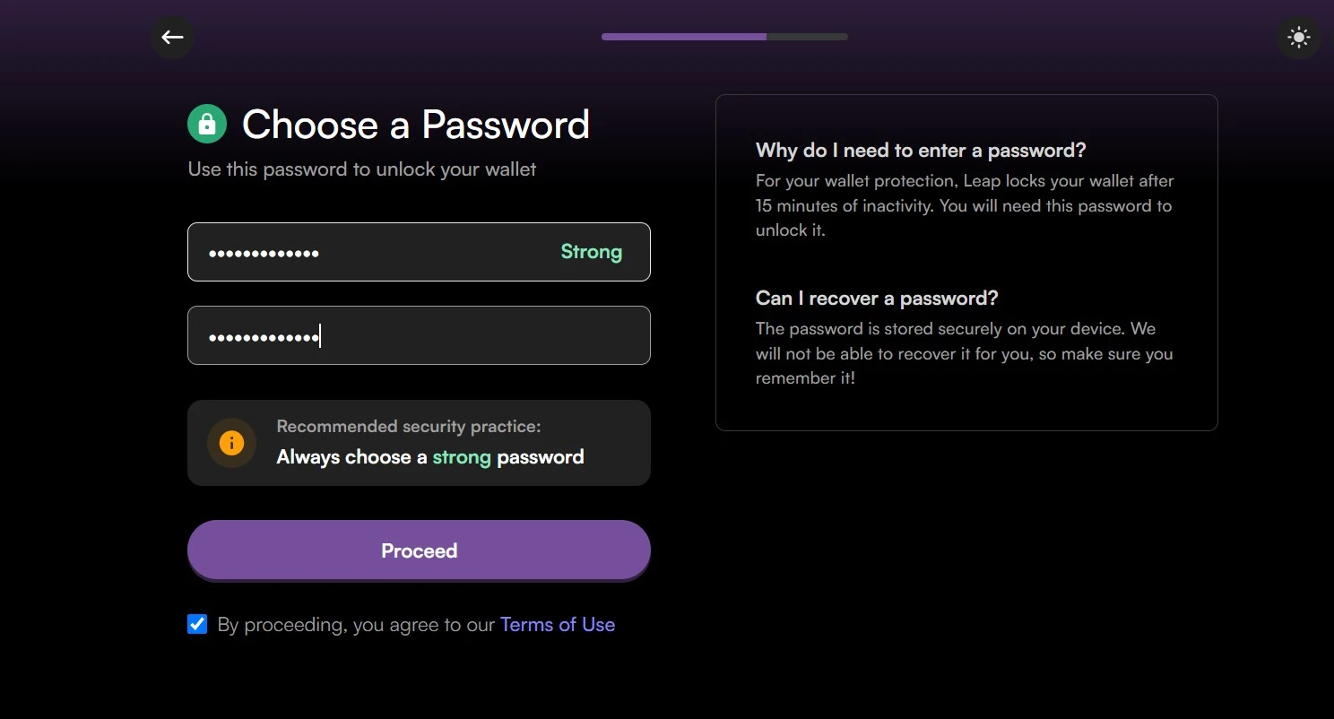 Choose a password