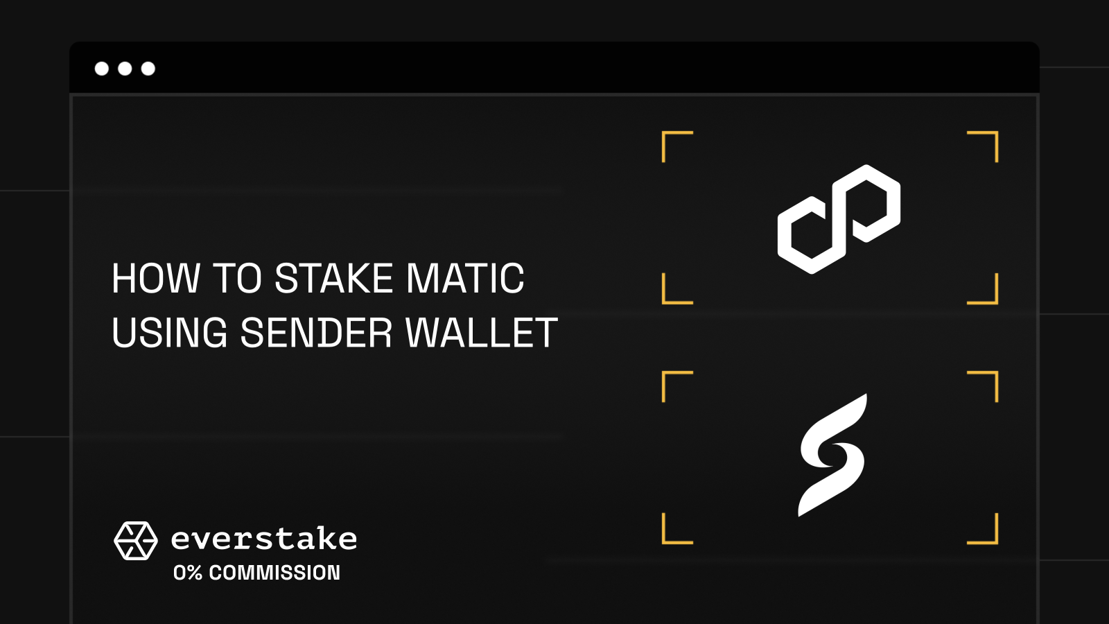 How to Stake MATIC Using Sender Wallet