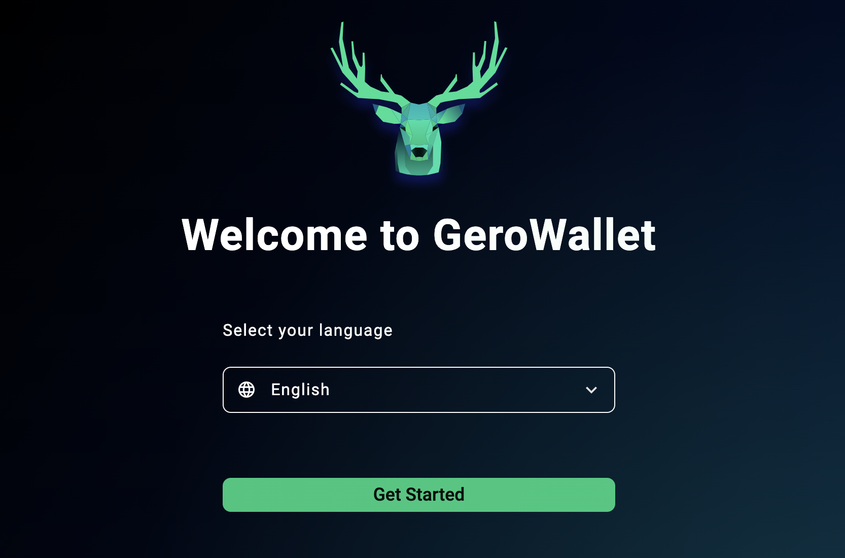 Gero Wallet Choose Language
