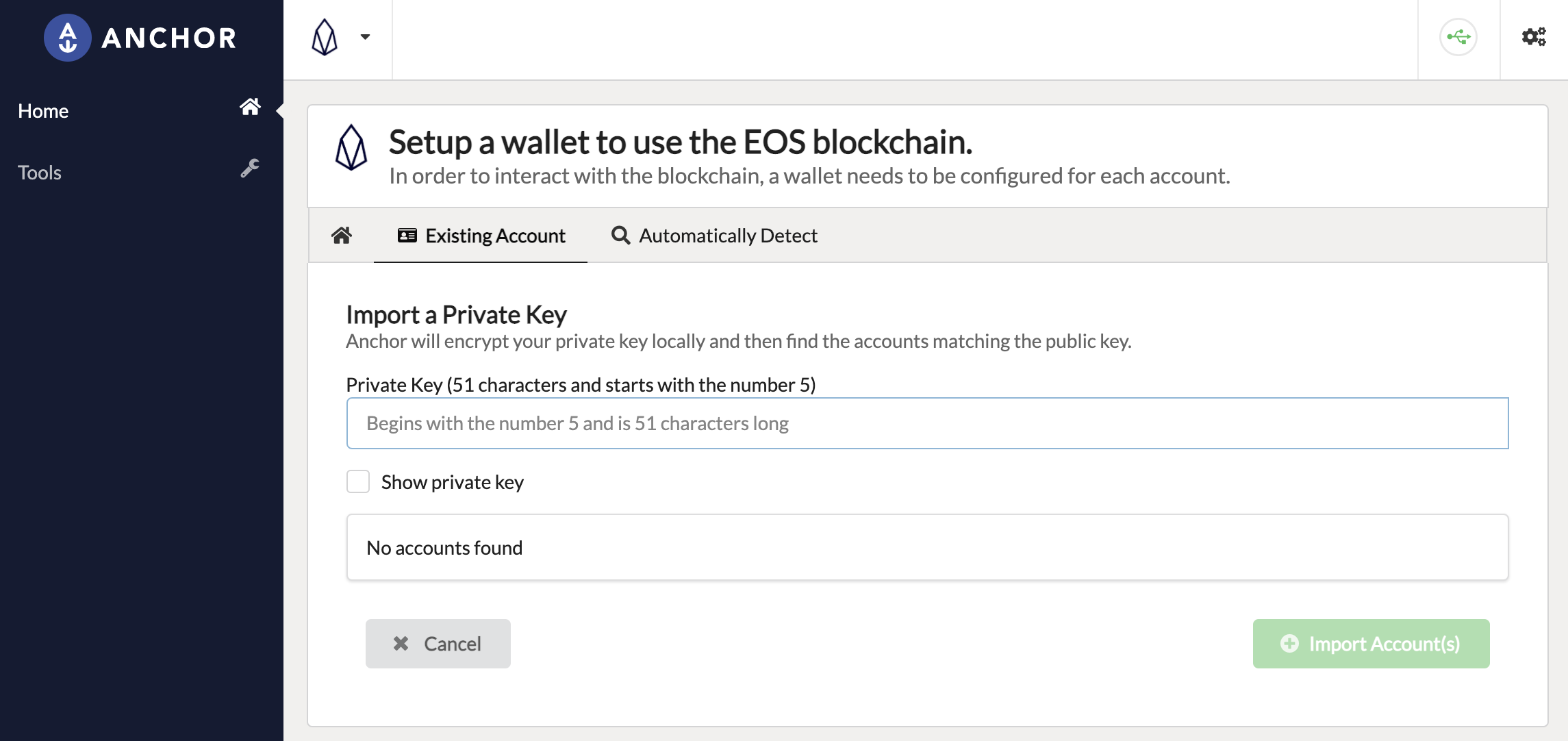 17_eos_ledger_importing_the_private_key