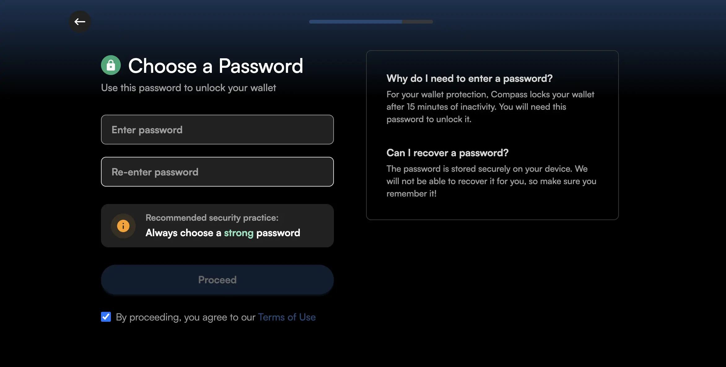 Choose a password