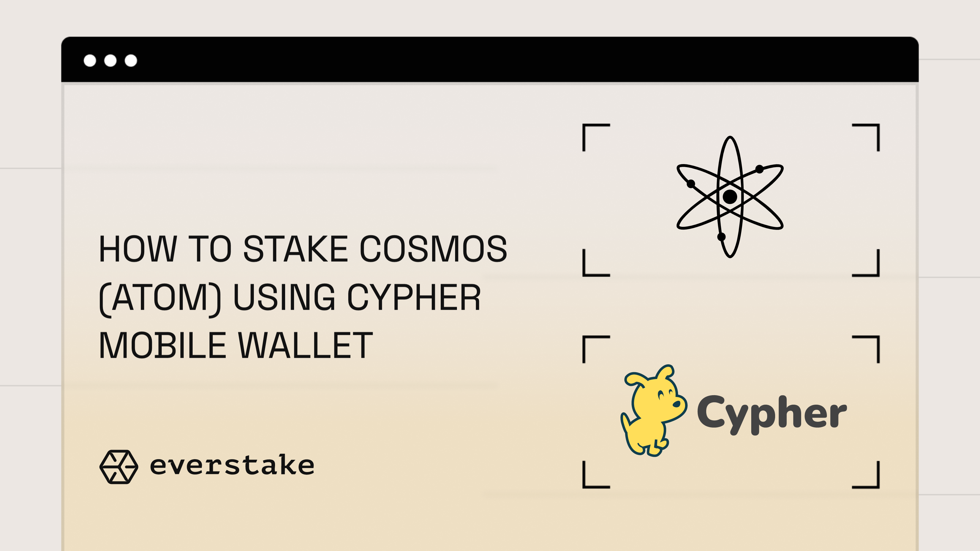 How to stake Cosmos (ATOM) via Cypher Wallet