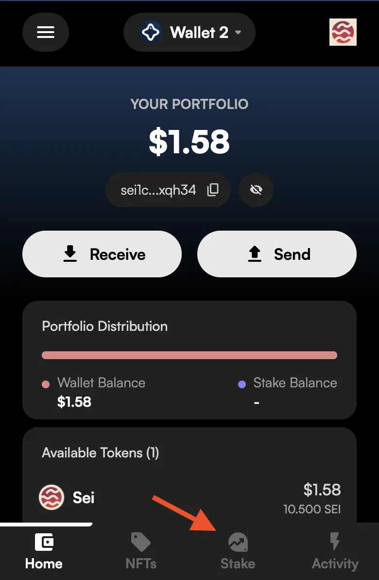 Initiate the Staking Process