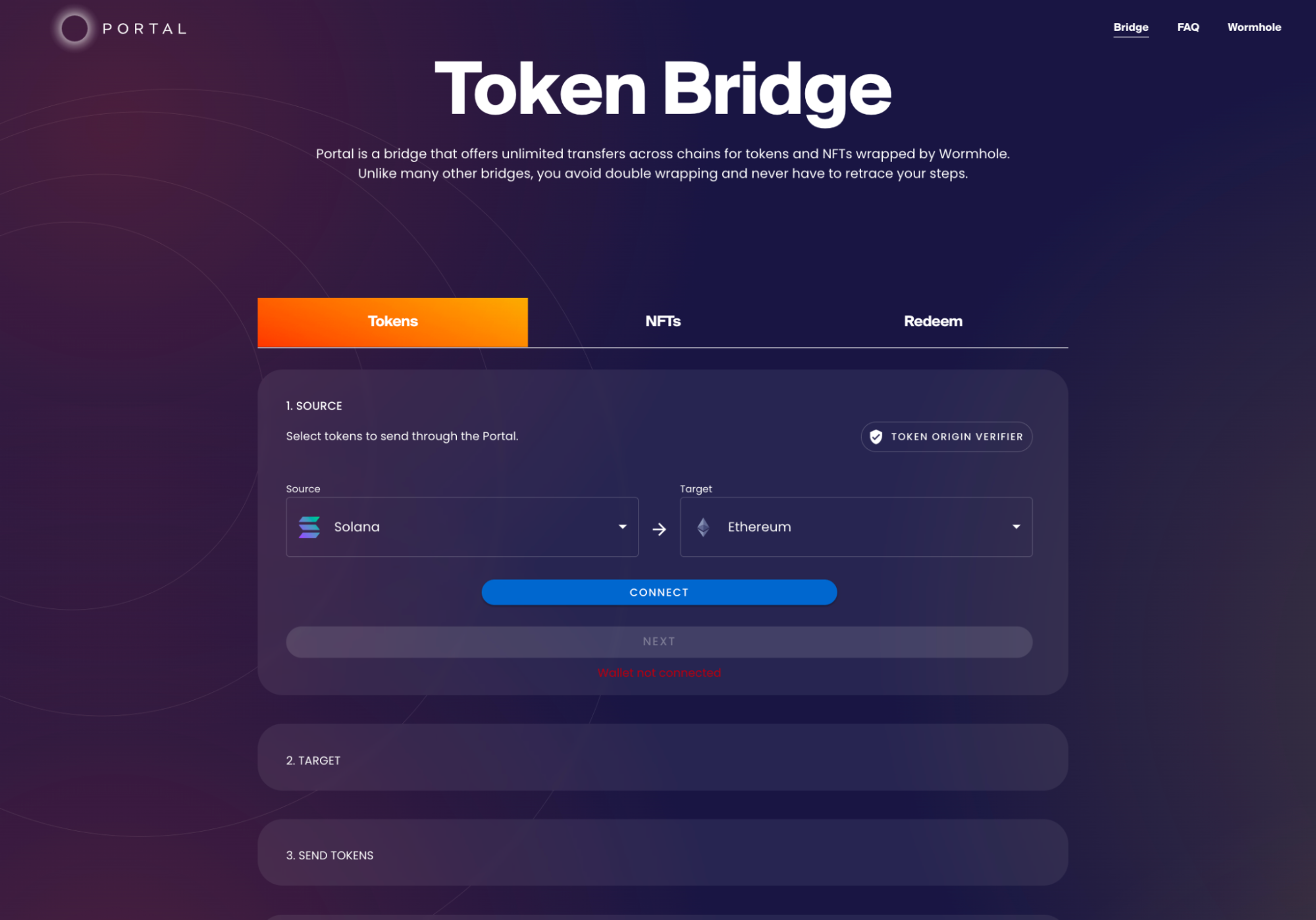 Portal token bridge: pick the source chain