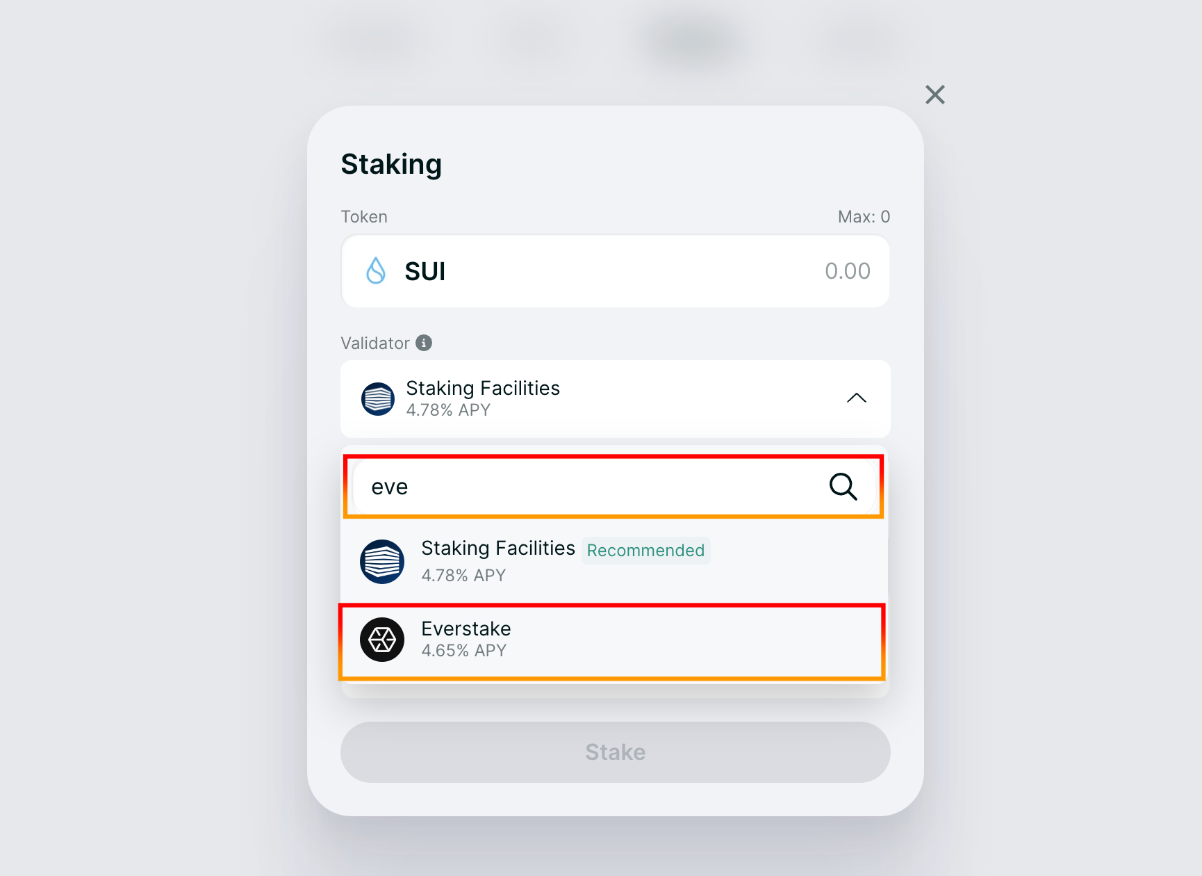 Choose Sui validator Everstake