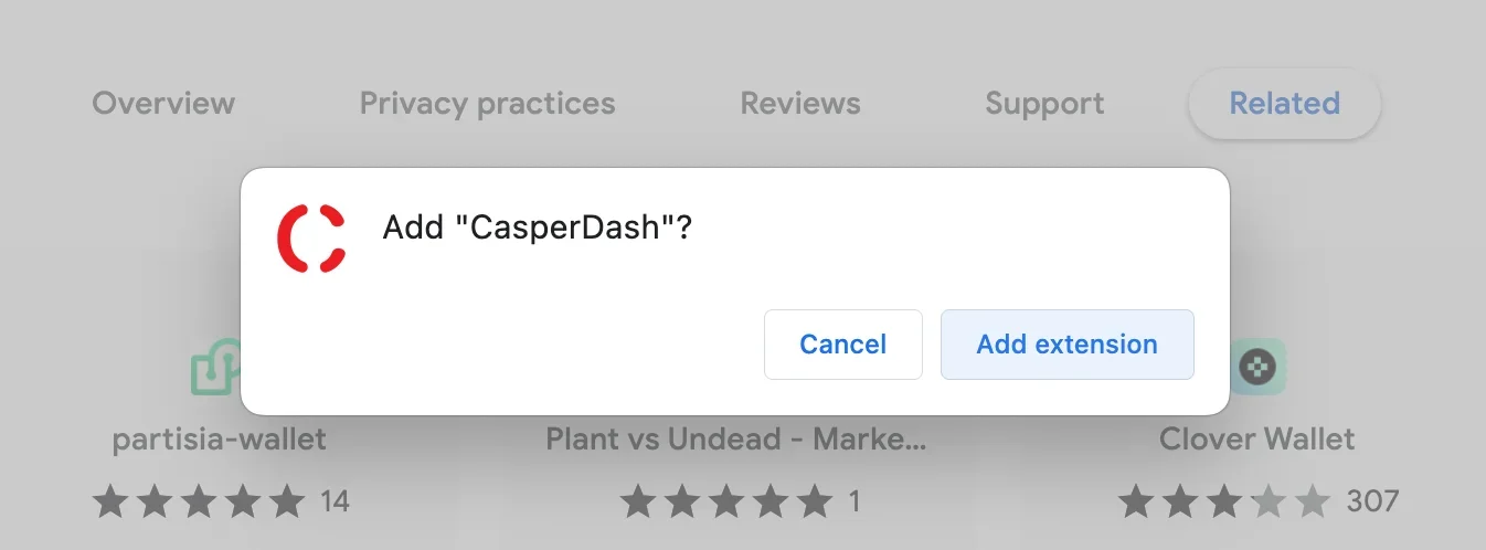 casperdash add extension