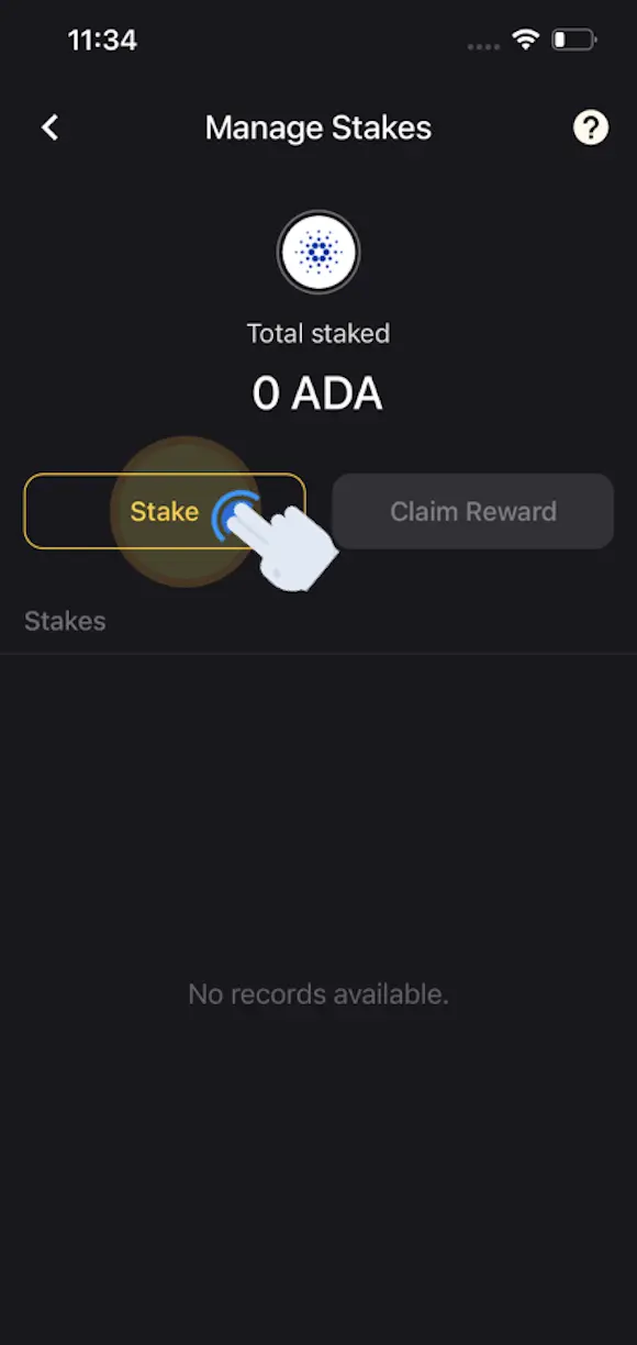 CoolWallet Manage Stakes