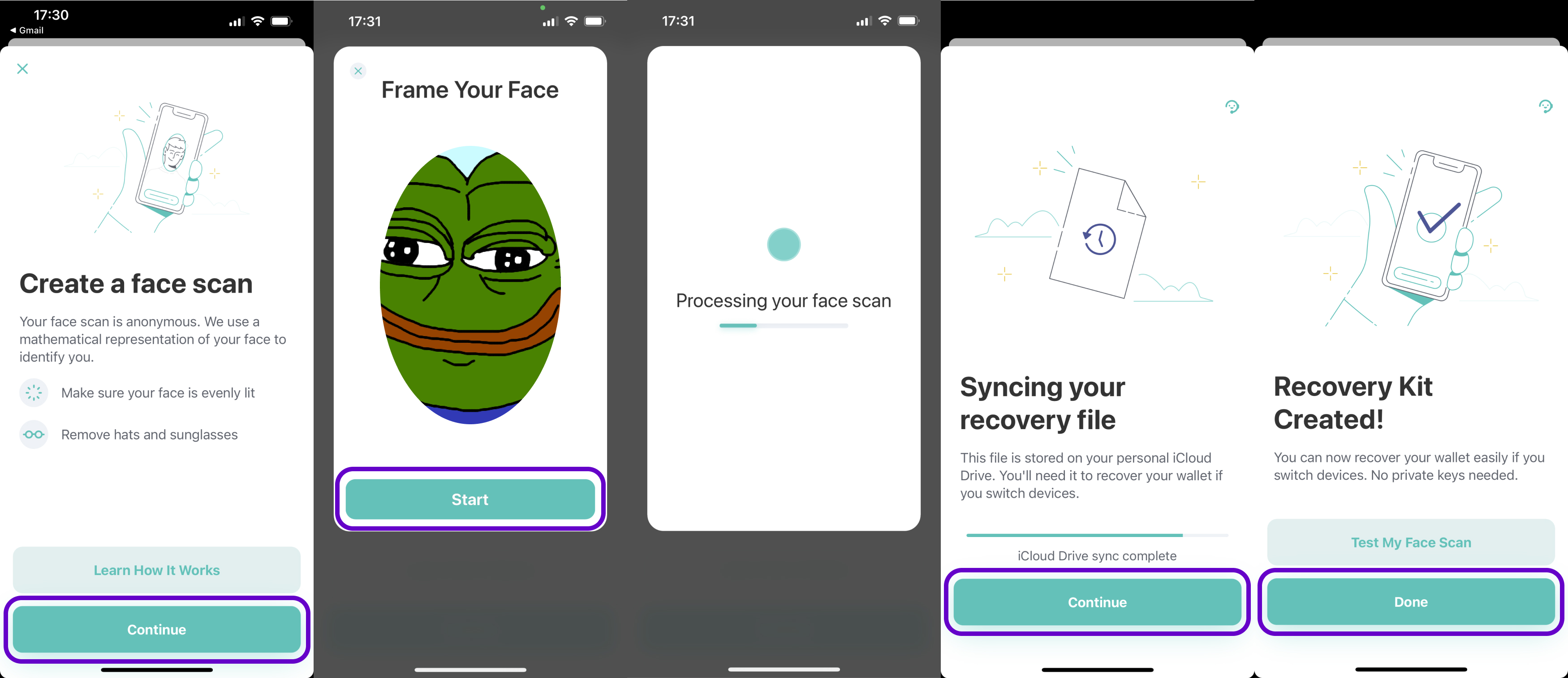 ZenGo App - Face Scan