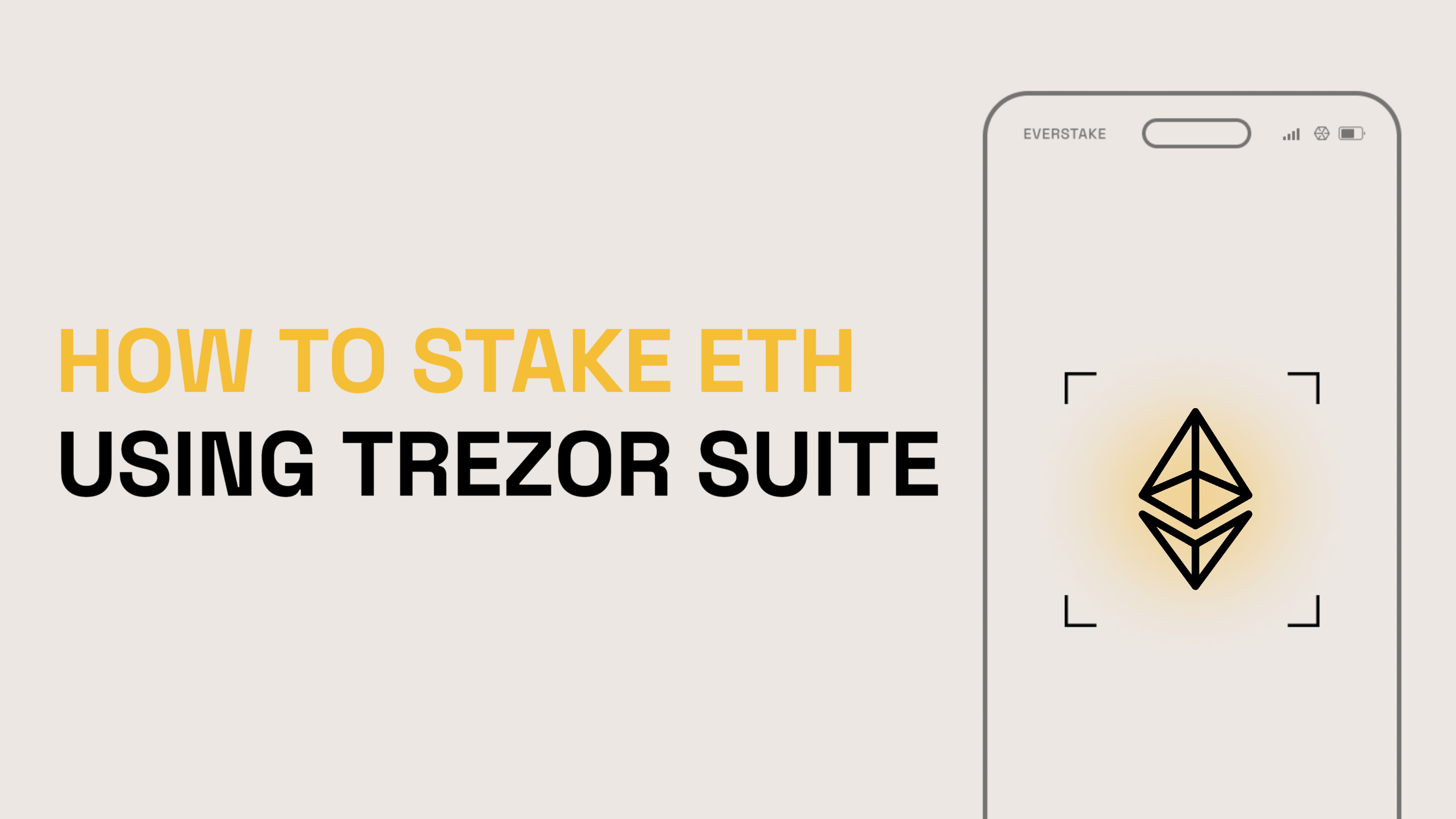 How to Stake ETH via Trezor Suite